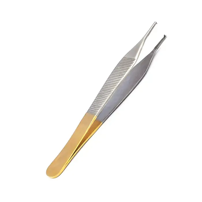 پنس آدسون بادندانه دسته طلایی 15 سانت پارس مدال