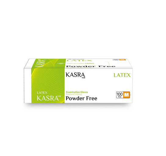 دستکش لاتکس بدون پودر کسری طب ۱۰۰ عددی